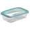 Curver Curver 180690 Fresh?N Go Airtight Rectangular Polypropylene Storage Container - Transparent/Blue, Transparent/Bleu, 1L 1