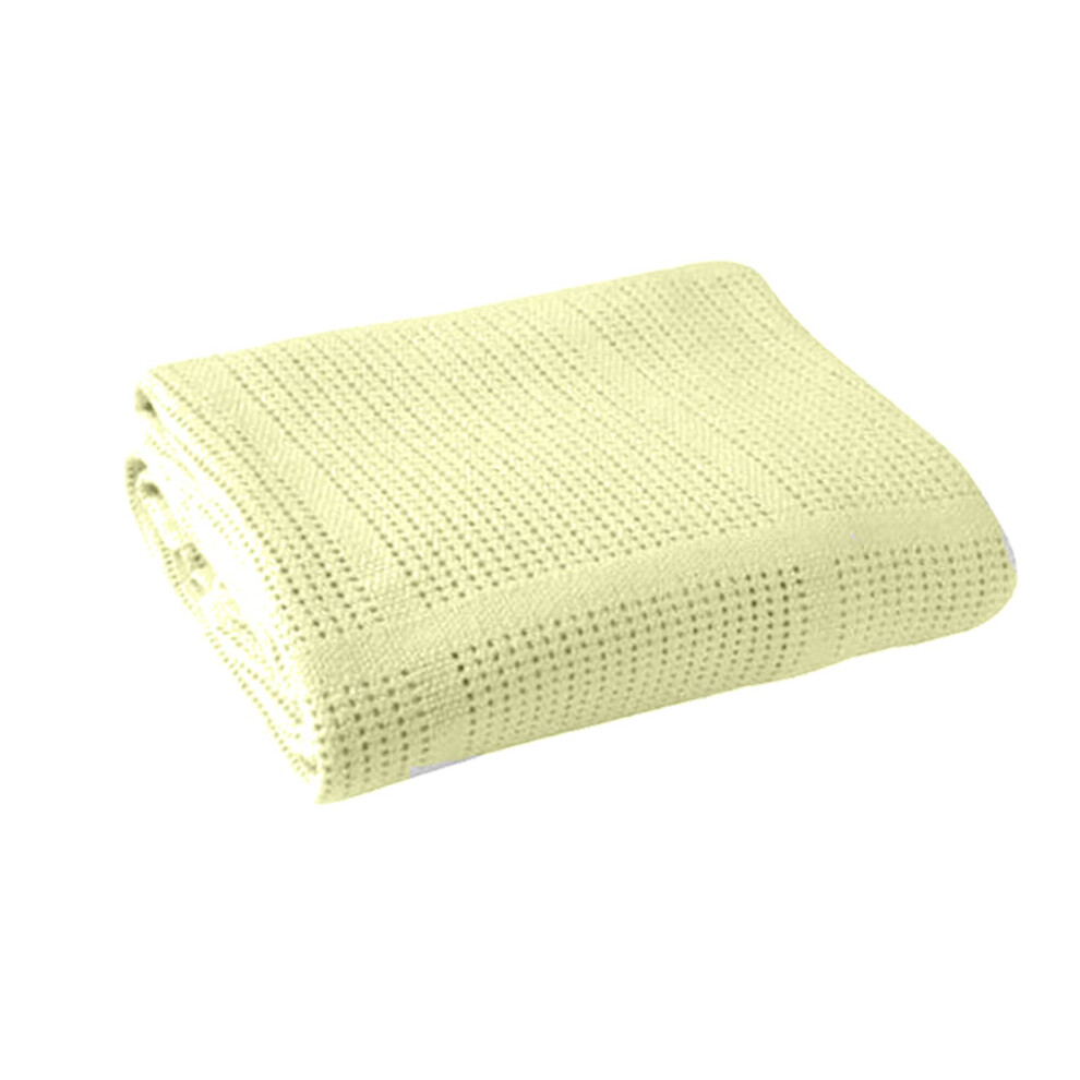 Cellular Baby Blankets For Moses Basket / Travel / Pram / Car 100% Soft Cotton (Cream) Cream Pentrum