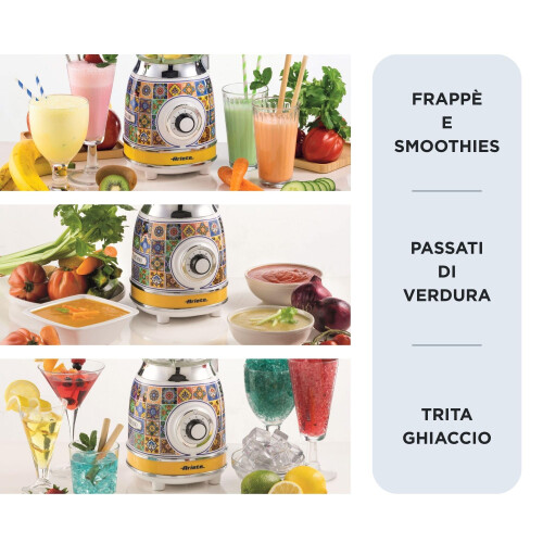 Ariete Blender Ariete Vintage Glas Positano 583POS 1000 W Gelb 2