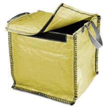 Kerbside Recycling Bag - YELLOW 90 Litre - Council with Weight Pad - Bag for Plastic Cans Paper Cardboard Tins Jars