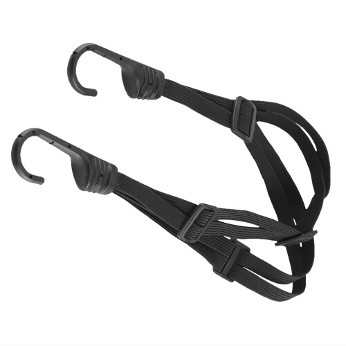 BSDDP Elastischer Helm Gepäckseil 63cm Schwarz für Motorrad Roller