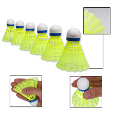 Durable 6Pcs Nylon Feather Shuttlecock for Training and Recreation
