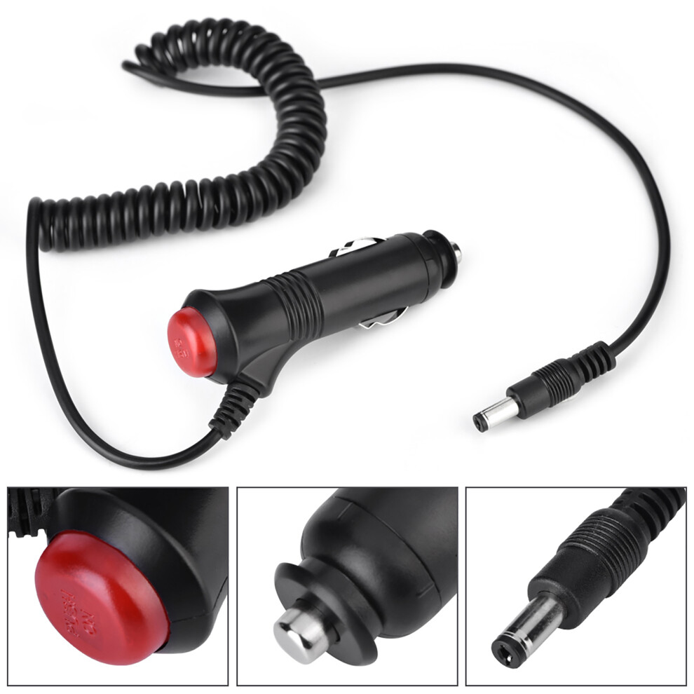 12V Car Power Adapter 1.9M, 5.5X2.1mm Dc Plug, Black 9431330030091
