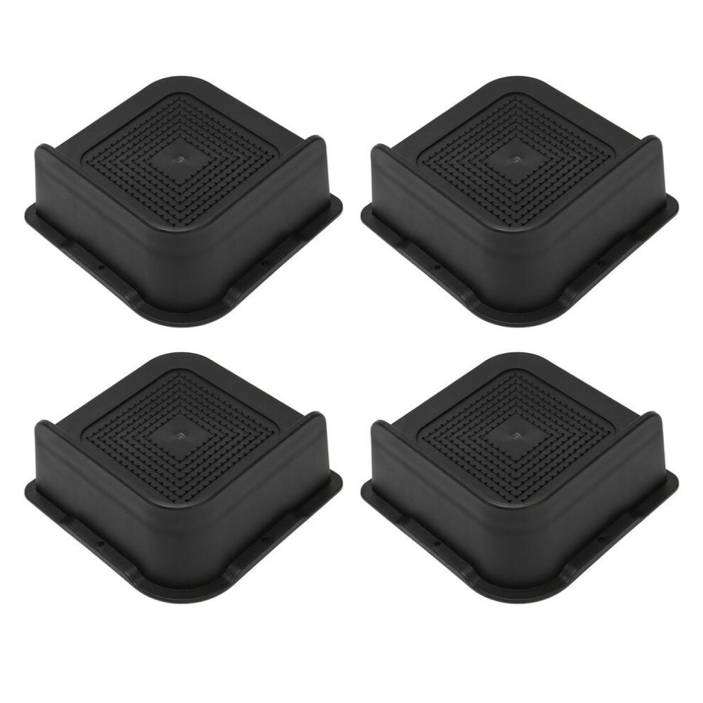 4pcs Bed Risers Abs L Shape Anti Slip Chair Leg Extra Lifts Furniture Riser Stand Blocks For Desk