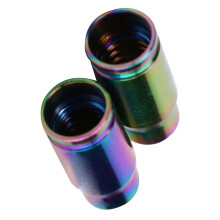 2-Piece TC4 Titanium Bike Valve Caps Precision Fit Vibrant Colors