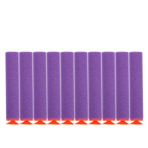 100pcs Soft EVA Foam Dart Refills with Suction - Purple Eco-friendly 1