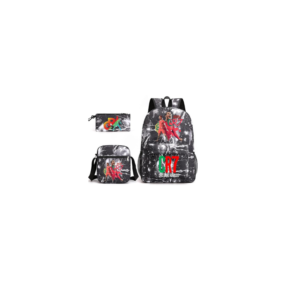 Photos - Backpack (B) 3pcs Football CR7 Ronaldo  3D Printe Teens Shoulder Bags Kids Capacity Bags Not,Specified