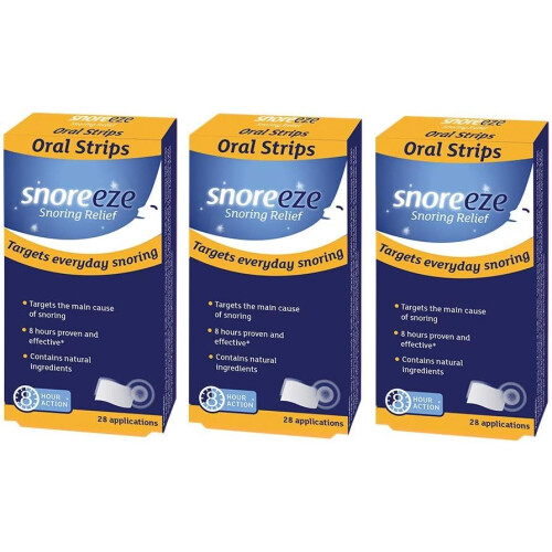 Snoreeze Snoring Relief Oral Strips 28 - Triple Pack