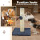 Kitten Small Scratcher Post, 40cm Cat Scratch Pole with Ball for Indoor Cats, Fun Interactive Toy with Stable Base 8
