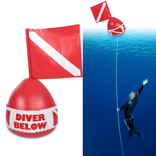 PVC Dive Buoy with Inflatable Flag for Quick Storage and Safety 2