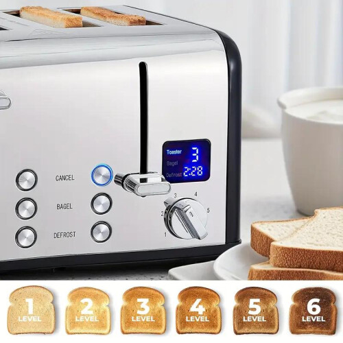 4-Slice Stainless Steel Toaster With ExtraWide Slots 1