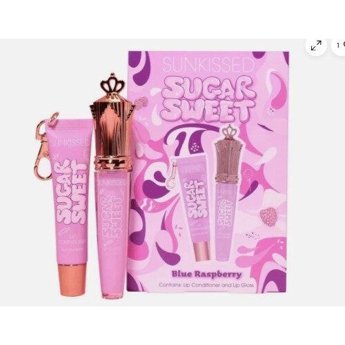 Sunkissed Lip Gloss & Conditioner Gift Set Sugar Sweet Blue Raspberry