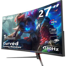 Sealan Selan Computer Monitor (Curved-1K-180hz, Black, 27 Inch)