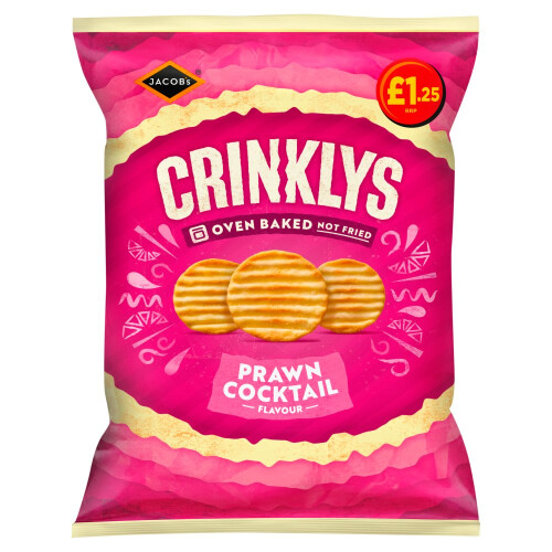 Jacob's Crinklys Prawn Cocktail 90g  (Pack of 15) 1