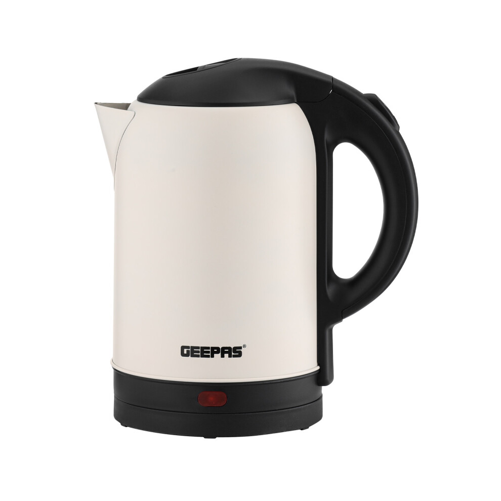 Geepas Unisex Cream 1.8L Cordless Stainless Steel Jug Kettle Black 1800W Rapid Boil In - Image 2
