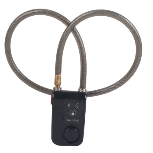 Bluetooth Smart Lock with 105dB Alarm, 80cm Copper Cable, Black 2