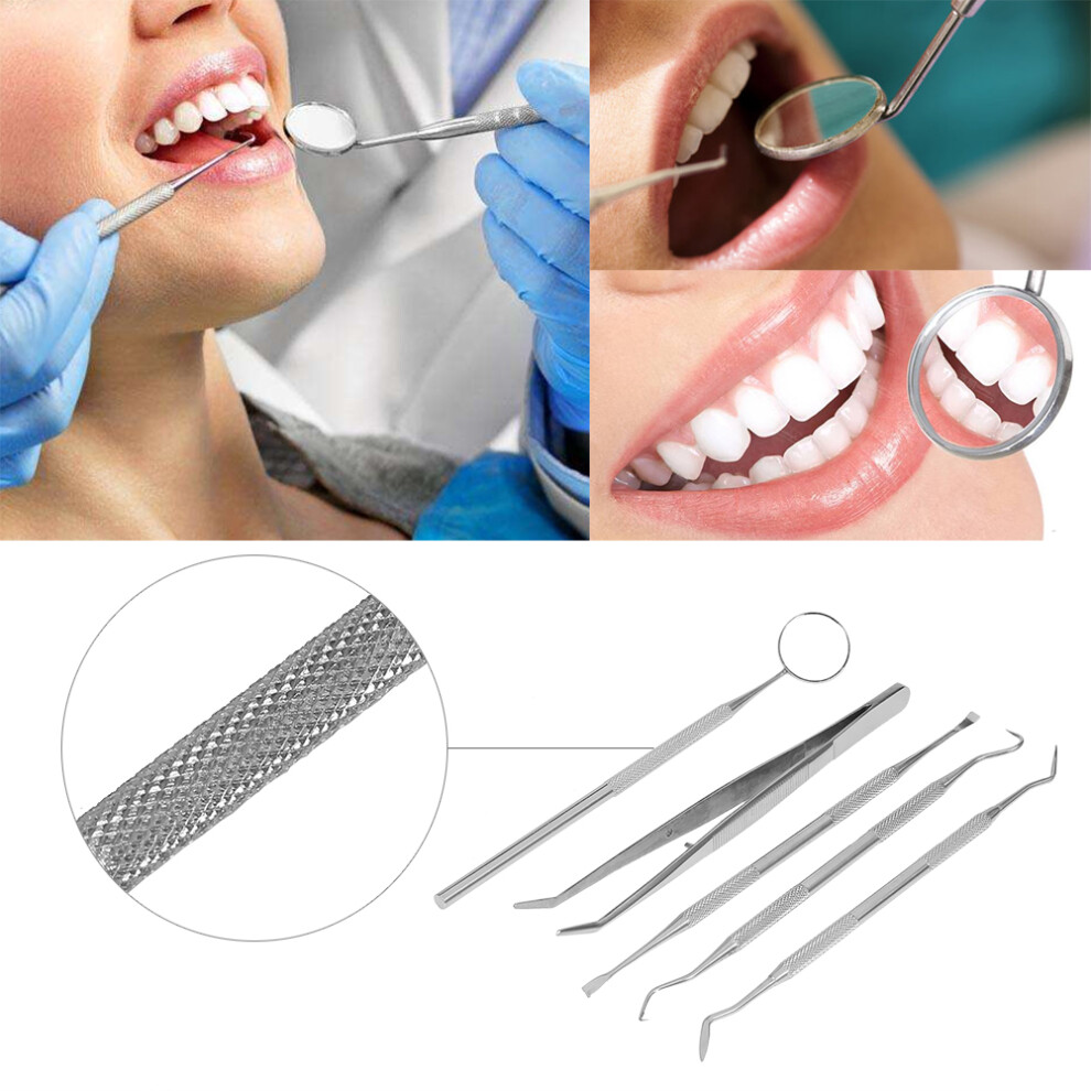 Dental Explorer Probe Set 5pcs Stainless Steel Teeth Cleaning Tools