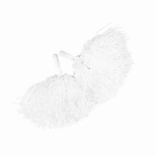 White Cheerleader Pom Poms, 2 pcs, Lightweight Sports Accessories