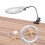 Large 2.25x/5x Lighted Tabletop Magnifier with Clamp, 46cm Length 4