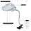 Large 2.25x/5x Lighted Tabletop Magnifier with Clamp, 46cm Length 1