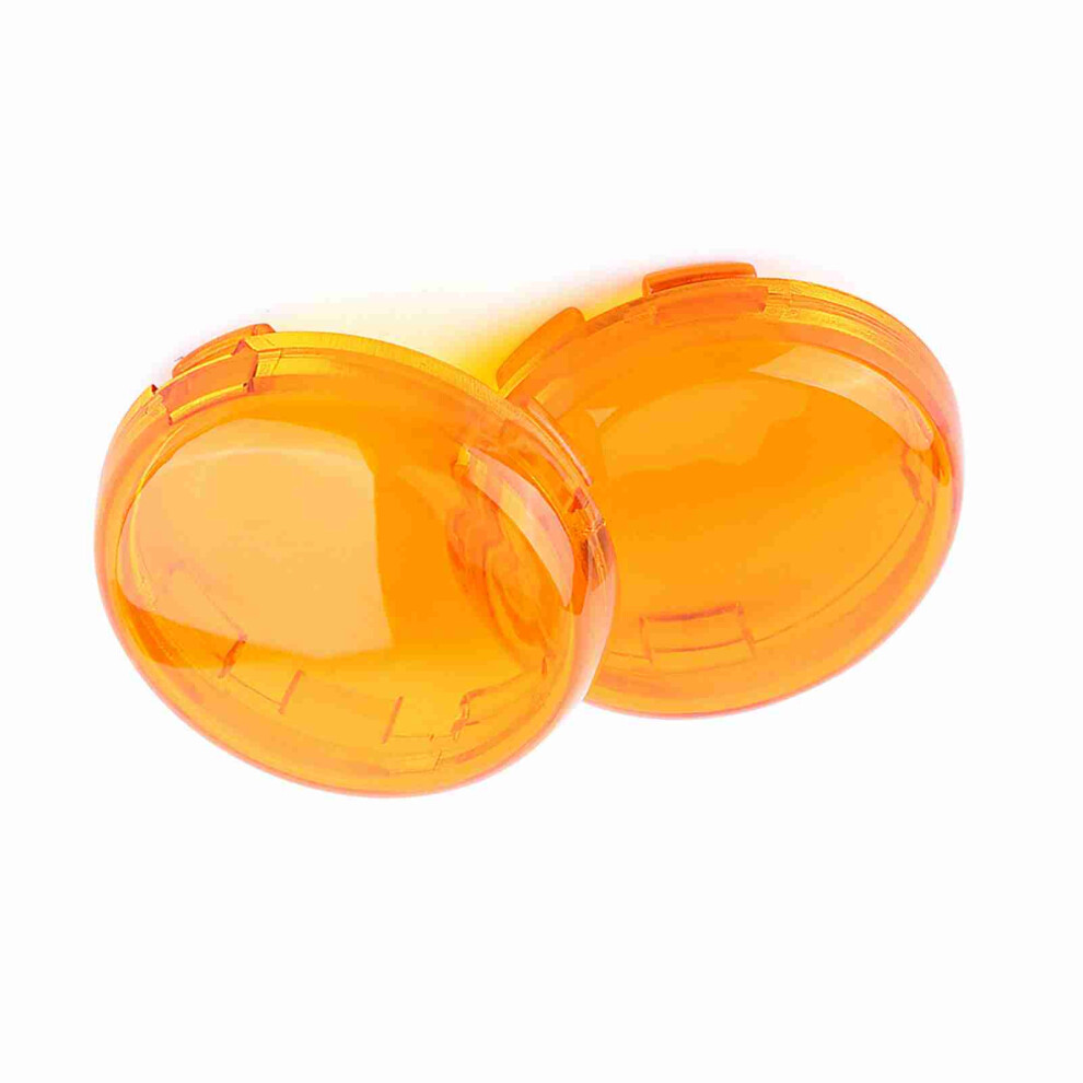 Motorcycle Turn Signal Lens Cover For Dyna Softail Sportster Uk Yellow 7901330041691