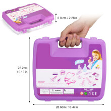 Kids Doctor Nurse Play Set with Equipment Case for Children Pink/Purple Gift