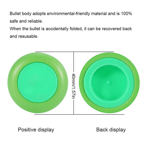 High Quality 10pcs Soft Green Foam Discs for Toy Gun Blaster Refill 1