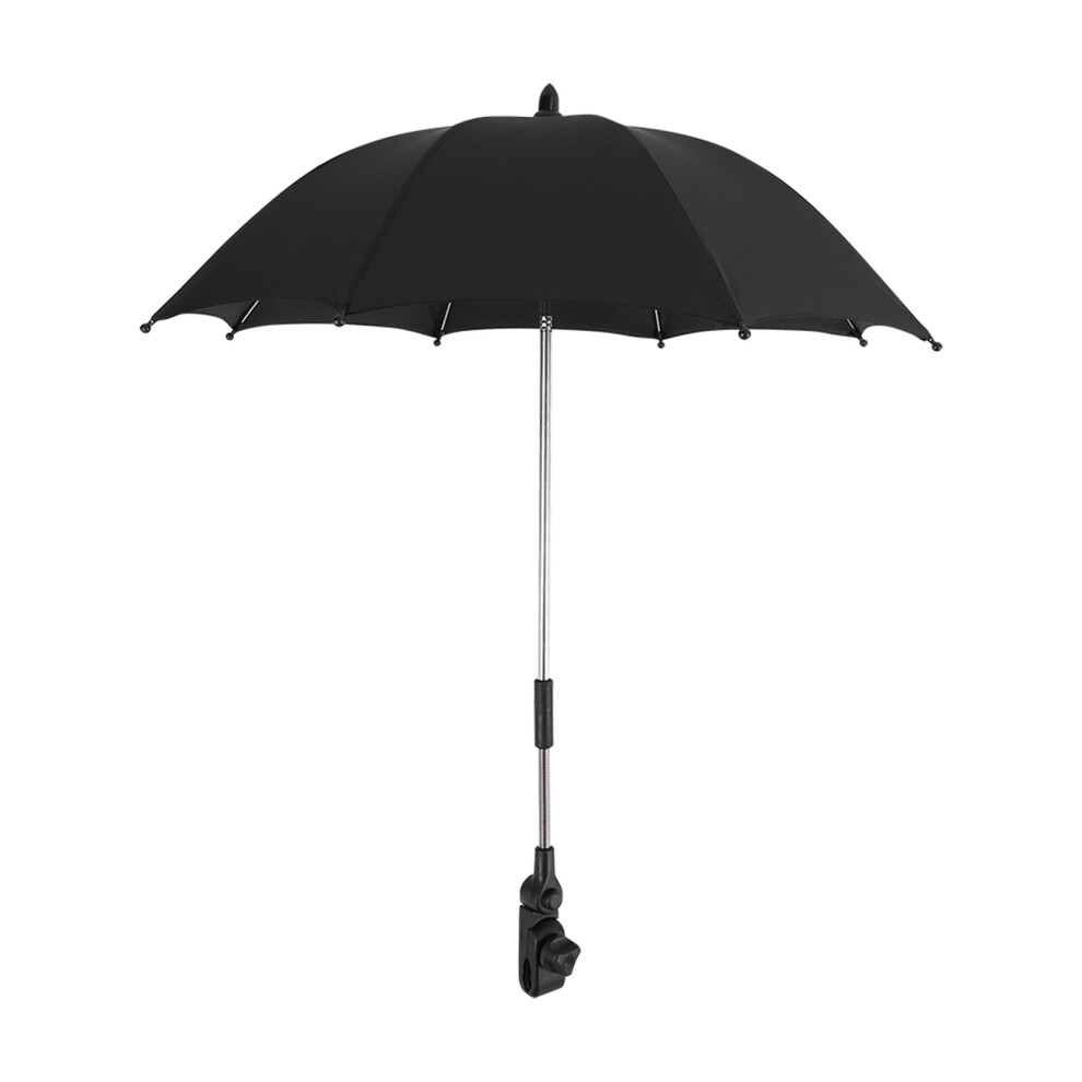 Versatile Baby Pram UV and Rain Parasol with Adjustable Clamp and Arm