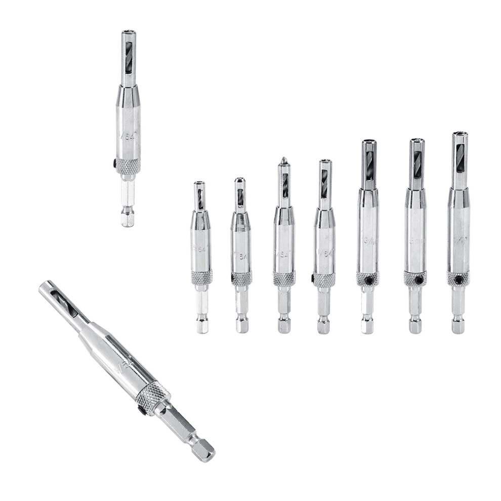 7 Sizes Hole Saw Centering Hinge Drill Bits Set For Wood And Hardware 8791330050972