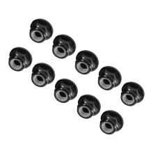 Durable M4 Anodize Hex Lock Nuts Set of 10 with Self-Locking Nylon