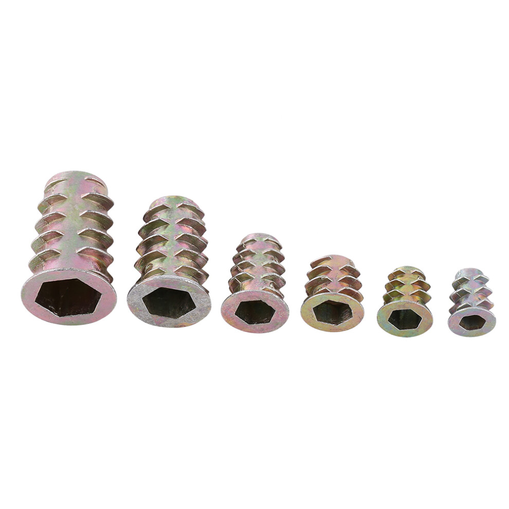 Assorted Zinc Alloy Threaded Insert Nuts 50Pcs M4 To M10 Hex Drive 9461330057644
