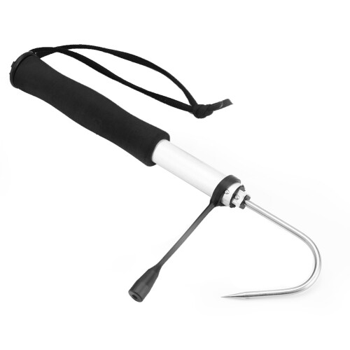 Retractable Stainless Steel Fish Gaff with Soft Handle, 60cm Length