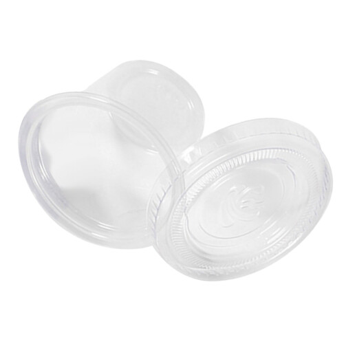 50 Stück transparente Soßenschälchen-Set 1oz-4oz mit Deckeln, lebensmittelechter PP