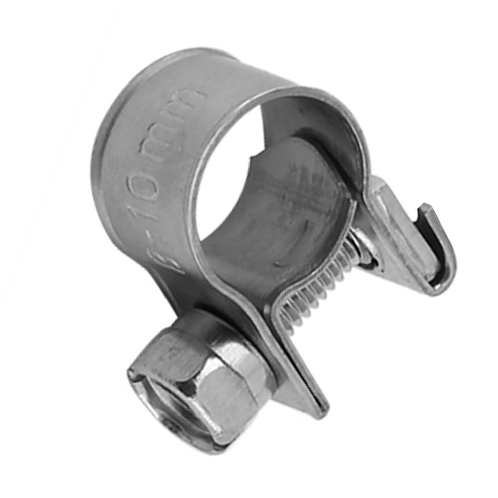 10Pcs Stainless Steel Fuel Hose Clamps 6Mmâ20Mm Adjustable 7661330061319