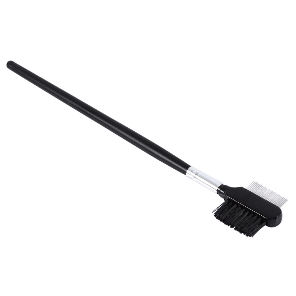 High Quality Double Head Eyelash & Eyebrow Brush Comb - Wooden Handle