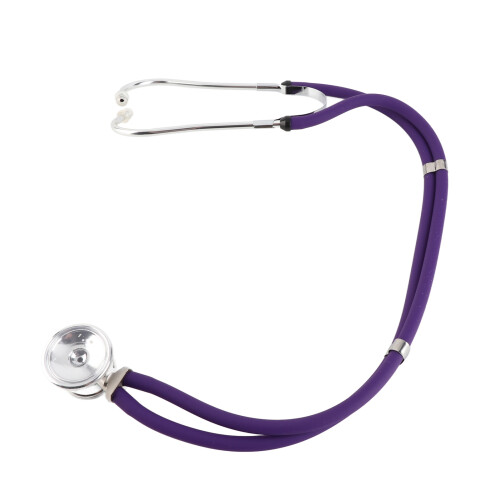 Double Head Multifunction Stethoscope Purple for Clear Sound Diagnosis