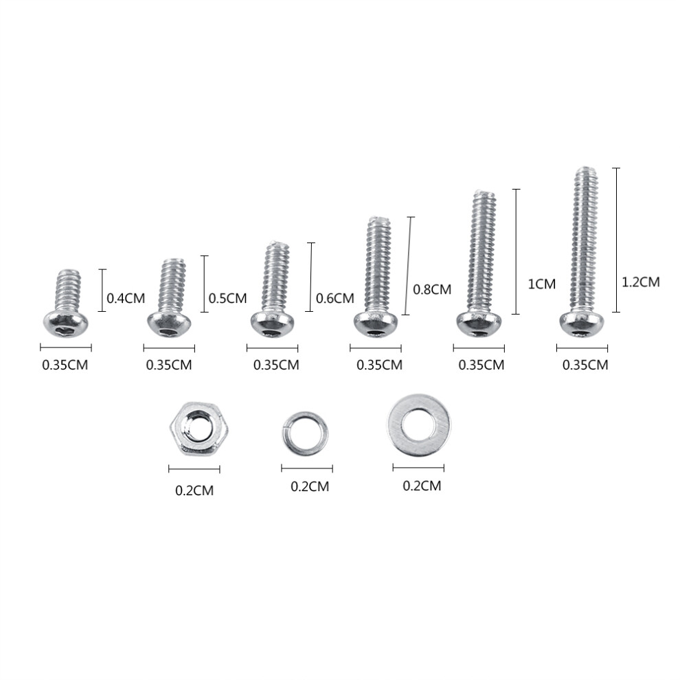 M2 Stainless Steel Hex Socket Screws Nuts Washers Assortment-image-OPC-PJ6W8HR-NEW