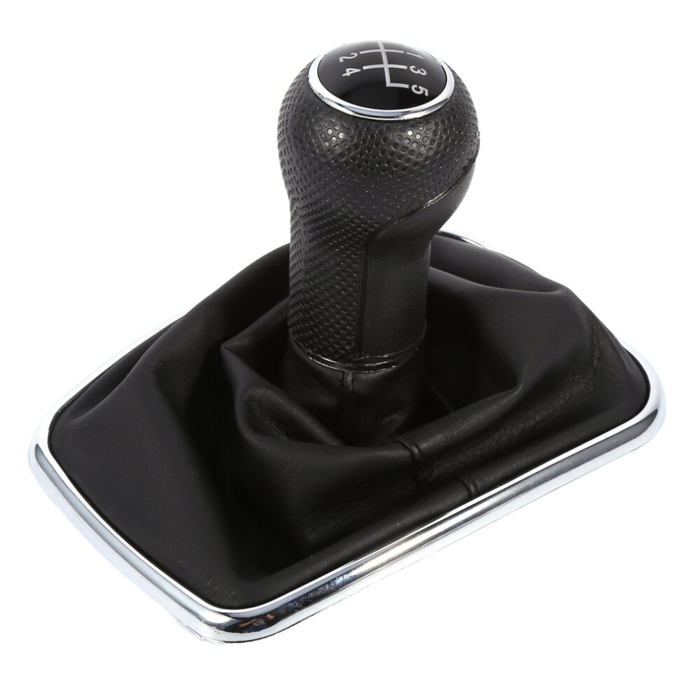 5 Speed Gear Shift Knob Dustproof Gaitor Boot Universal Black 7891330067510