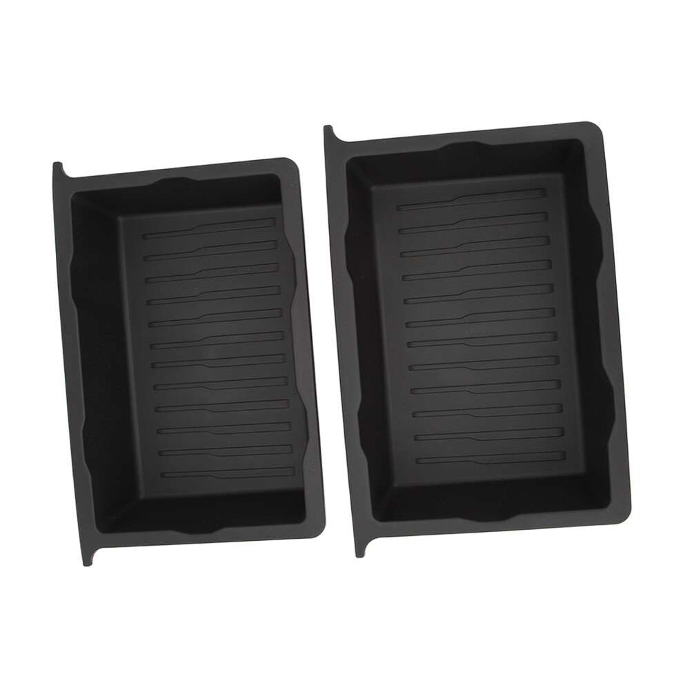 2 Pcs Underseat Storage Tray For Tesla Model Y Durable Abs 3641330069731