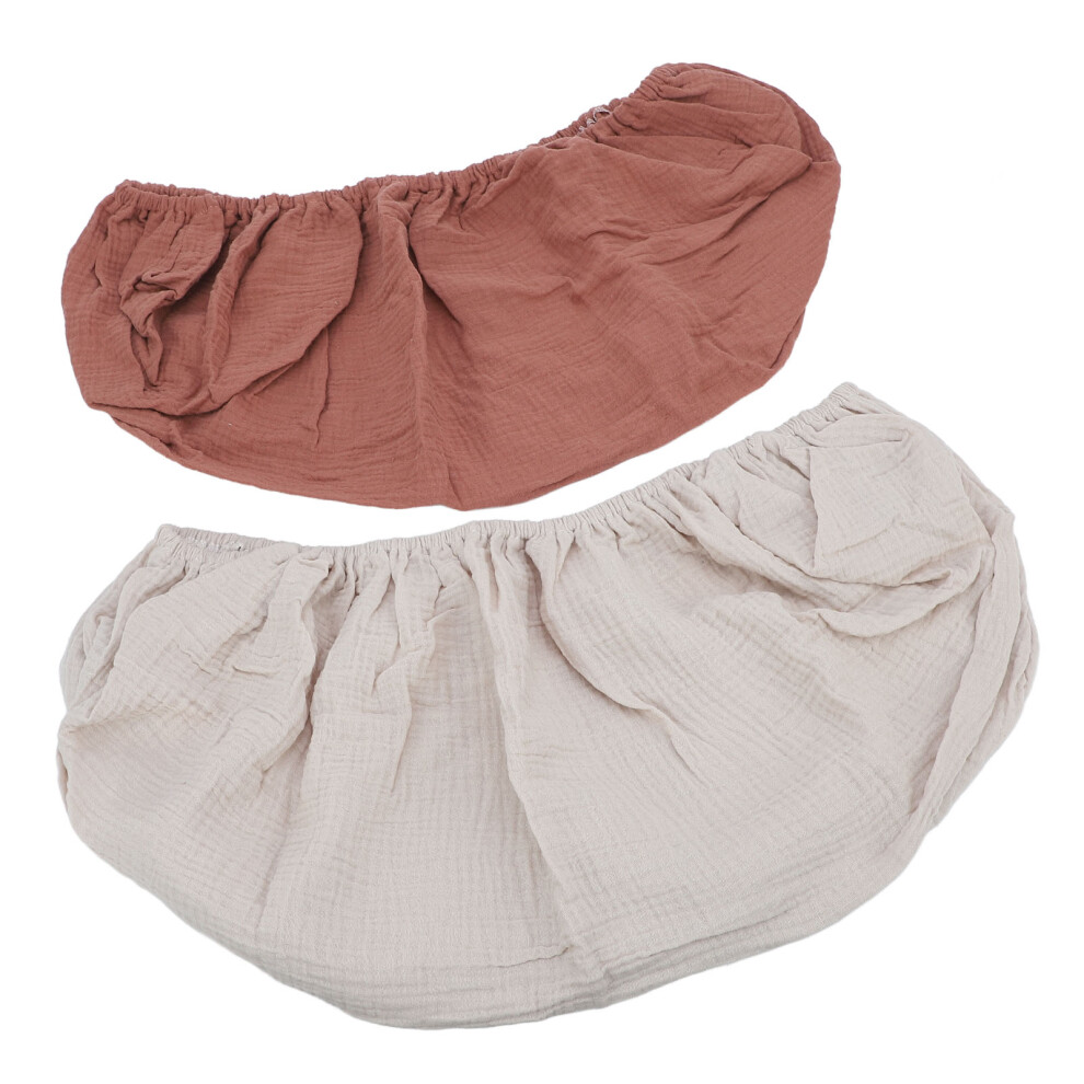Set of 2 Baby Changing Pad Covers Soft Breathable Diaper Sheets Coffee Apricot