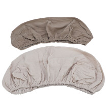 Soft Cotton 2pcs Changing Pad Cover for 82x41cm Baby Diaper Table Light Tan