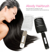 Abody Paddle Hairbrush Nylon Detangle Comb Massage & Quick-Dry White