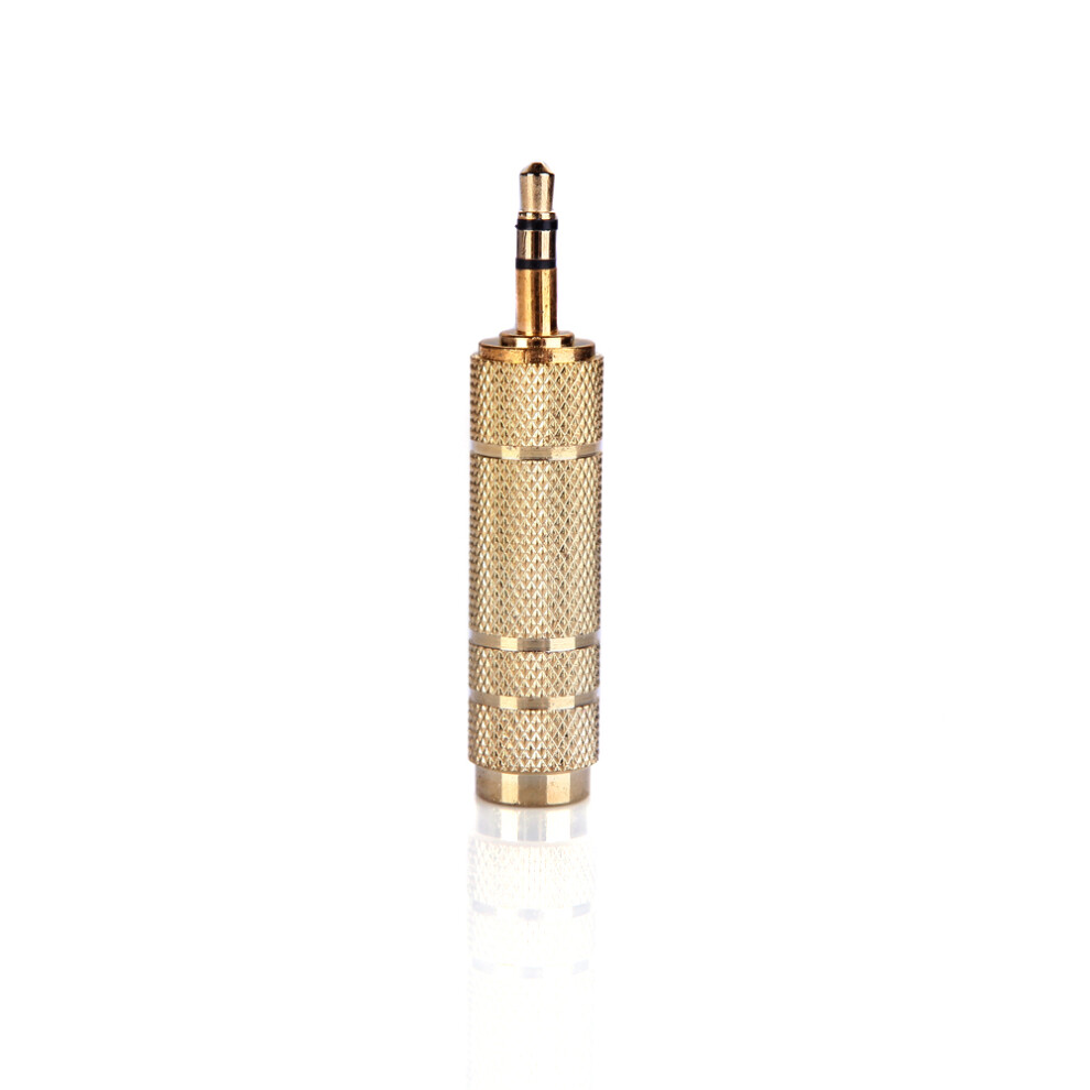 Exquisite 3.5Mm To 6.5Mm Stereo Plug Adapter For Guitars & Headphones Gold 5051330074471