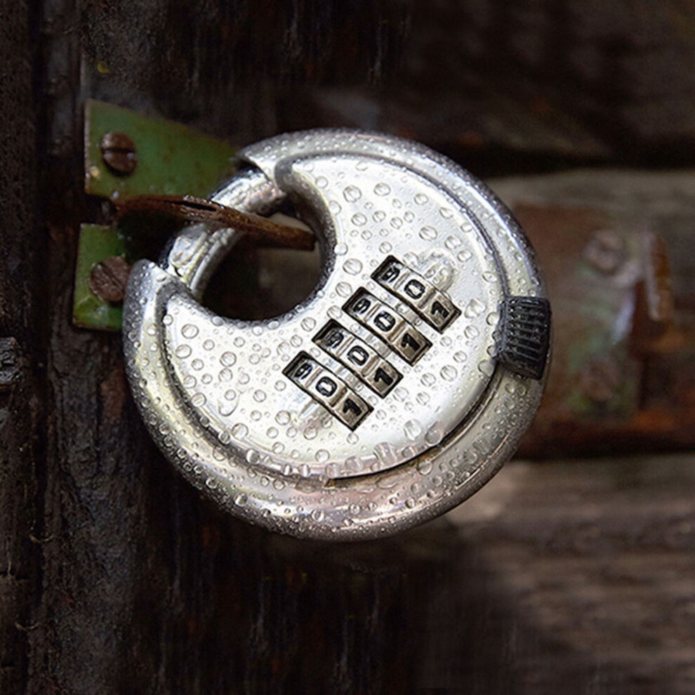 Round Stainless Steel Padlock 70Mm With Password Lock 9.5Mm For Outdoor Use 3381330076895