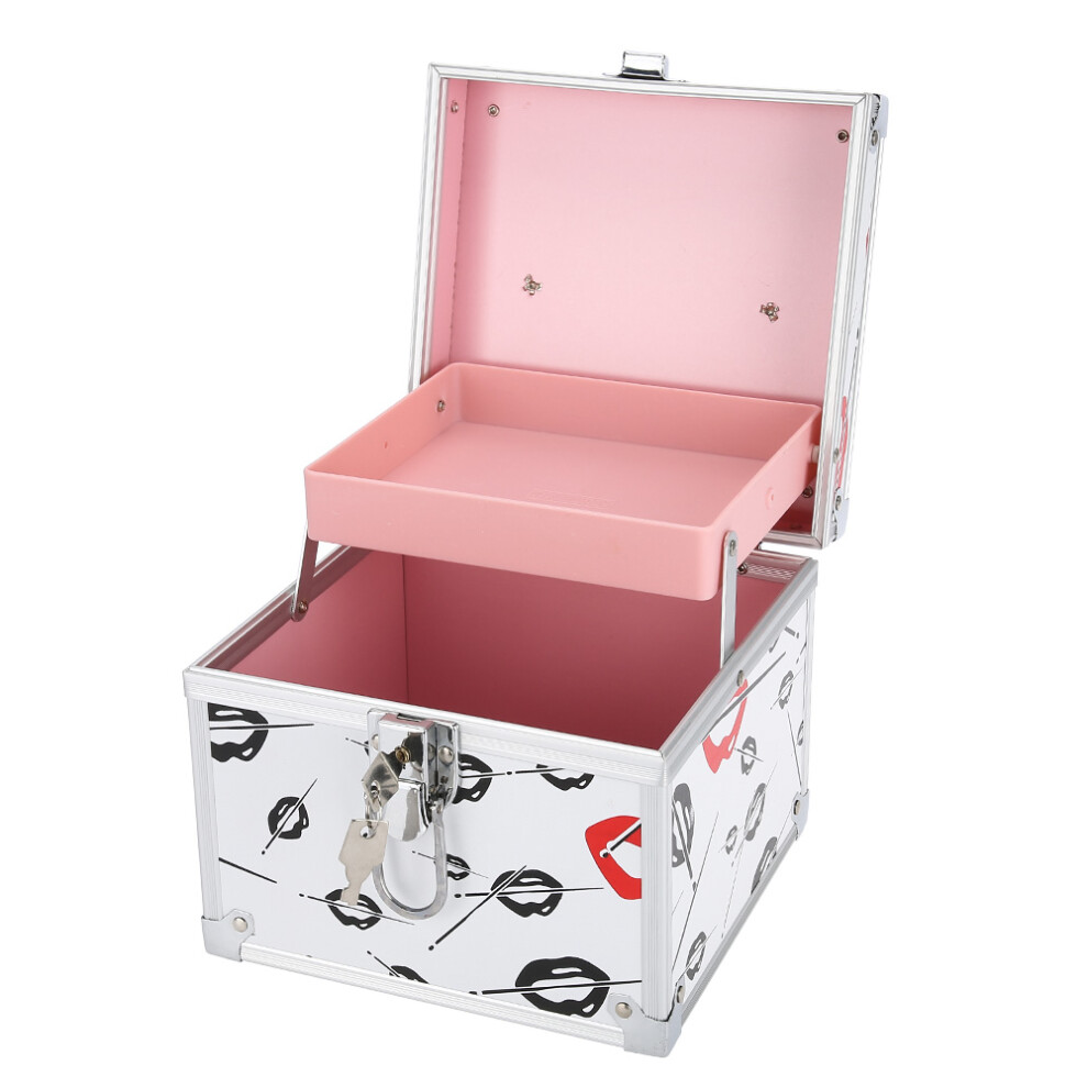 Portable White and Pink Cosmetic Storage Box with Multi Sizes and Large Capacity-image-OPC-PJ6WFWF-NEW