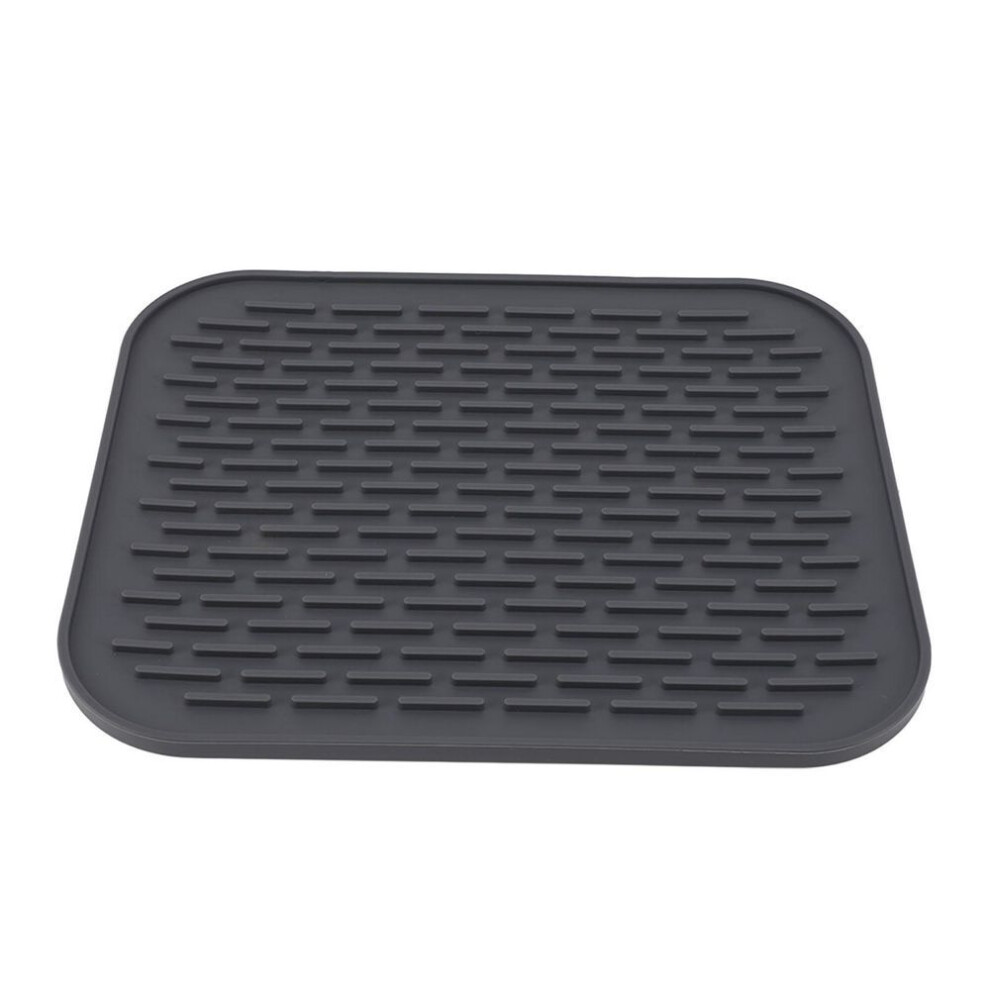 Rectangular Silicone Dish Drying Mat Heat Insulation Anti Slip Dish Drying Mat With Built In Drain