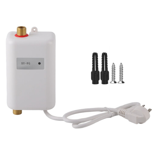 LED White Mini Tankless 3800W Water Heater for Bathroom & Kitchen 1