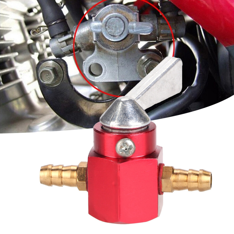 6Mm Cnc Aluminum Inline Gas Fuel Switch For Atv/Dirt Bike Â Red 9301330079645