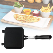 Dual-Sided Non-Stick Aluminum Frying Pan for Waffles & Sandwiches
