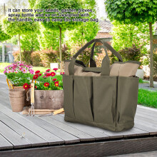 Sturdy Portable Storage Bag for Garden Tools with Extra Pouch